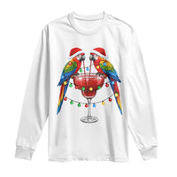 Christmas In July Parrots Long Sleeve Shirt Summer Beach Party Gift