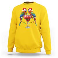 Christmas In July Parrots Sweatshirt Summer Beach Party Gift