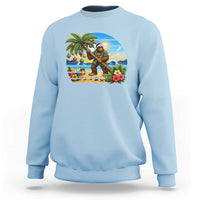 Funny Christmas In July Bigfoot Sweatshirt Tropical Vacation Graphic