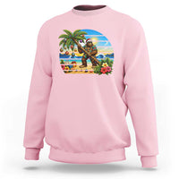 Funny Christmas In July Bigfoot Sweatshirt Tropical Vacation Graphic