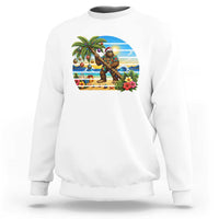 Funny Christmas In July Bigfoot Sweatshirt Tropical Vacation Graphic