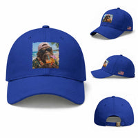 Funny Hawaiian Bigfoot Baseball Cap Tropical Beach Party Graphic