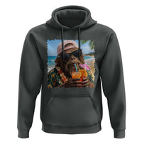 Funny Hawaiian Bigfoot Hoodie Tropical Beach Party Graphic