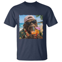 Funny Hawaiian Bigfoot T Shirt Tropical Beach Party Graphic