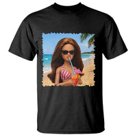 Funny Summer Doll Face Meme T Shirt Tropical Beach Party Graphic