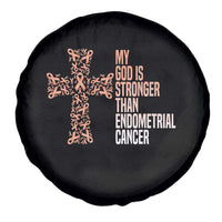 Religious Endometrial Cancer Awareness Spare Tire Cover My God Is Stronger Than Cancer