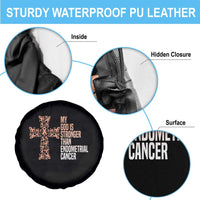 Religious Endometrial Cancer Awareness Spare Tire Cover My God Is Stronger Than Cancer