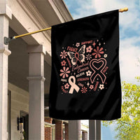Floral Butterfly Endometrial Cancer Awareness Garden Flag Believe Strength Faith