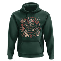 Floral Butterfly Endometrial Cancer Awareness Hoodie Believe Strength Faith