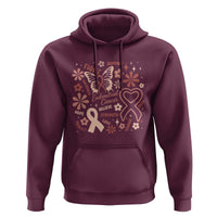 Floral Butterfly Endometrial Cancer Awareness Hoodie Believe Strength Faith