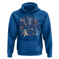 Floral Butterfly Endometrial Cancer Awareness Hoodie Believe Strength Faith