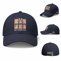 Funny Endometrial Cancer Warrior Goose Baseball Cap Just A Strong Goose
