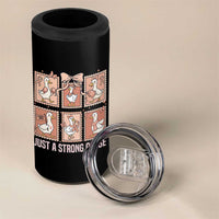 Funny Endometrial Cancer Warrior Goose 4 in 1 Can Cooler Tumbler Just A Strong Goose