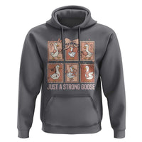 Funny Endometrial Cancer Warrior Goose Hoodie Just A Strong Goose