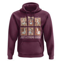 Funny Endometrial Cancer Warrior Goose Hoodie Just A Strong Goose