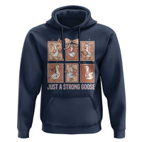 Funny Endometrial Cancer Warrior Goose Hoodie Just A Strong Goose