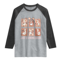 Funny Endometrial Cancer Warrior Goose Raglan Shirt Just A Strong Goose