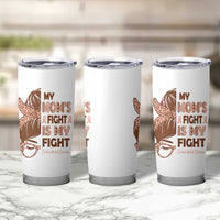 Endometrial Cancer Support Tumbler Cup My Moms Fight My Fight