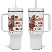 Endometrial Cancer Support Tumbler With Handle My Moms Fight My Fight