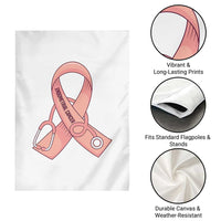 Endometrial Cancer Healthcare Warrior Garden Flag Peach Stethoscope Nurse