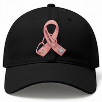 Endometrial Cancer Healthcare Warrior Baseball Cap Peach Stethoscope Nurse