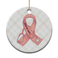 Endometrial Cancer Healthcare Warrior Ceramic Ornament Peach Stethoscope Nurse