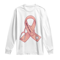 Endometrial Cancer Healthcare Warrior Long Sleeve Shirt Peach Stethoscope Nurse
