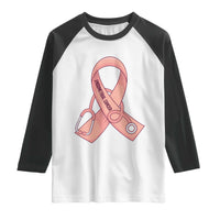 Endometrial Cancer Healthcare Warrior Raglan Shirt Peach Stethoscope Nurse