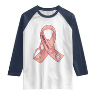Endometrial Cancer Healthcare Warrior Raglan Shirt Peach Stethoscope Nurse