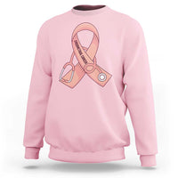 Endometrial Cancer Healthcare Warrior Sweatshirt Peach Stethoscope Nurse