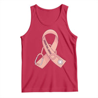 Endometrial Cancer Healthcare Warrior Tank Top Peach Stethoscope Nurse
