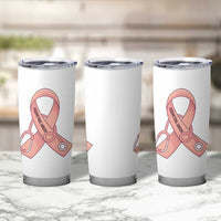 Endometrial Cancer Healthcare Warrior Tumbler Cup Peach Stethoscope Nurse