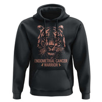 Endometrial Cancer Warrior Tiger Hoodie Strength Courage Hope