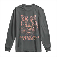 Endometrial Cancer Warrior Tiger Long Sleeve Shirt Strength Courage Hope