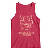 Endometrial Cancer Warrior Tiger Tank Top Strength Courage Hope