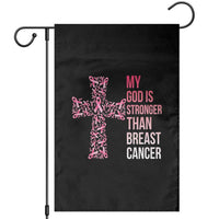 My God Is Stronger Than Breast Cancer Survivor Hope Gift Garden Flag