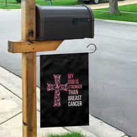 My God Is Stronger Than Breast Cancer Survivor Hope Gift Garden Flag