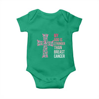 My God Is Stronger Than Breast Cancer Survivor Hope Gift Baby Onesie