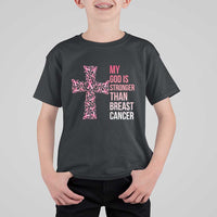 My God Is Stronger Than Breast Cancer Survivor Hope Gift T Shirt For Kid