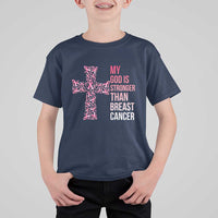 My God Is Stronger Than Breast Cancer Survivor Hope Gift T Shirt For Kid