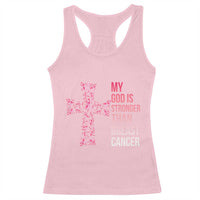 My God Is Stronger Than Breast Cancer Survivor Hope Gift Racerback Tank Top