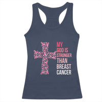 My God Is Stronger Than Breast Cancer Survivor Hope Gift Racerback Tank Top