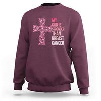 My God Is Stronger Than Breast Cancer Survivor Hope Gift Sweatshirt
