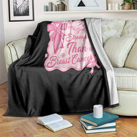 My God Is Stronger Than Breast Cancer Throw Blanket Christian Support Gift