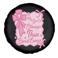 My God Is Stronger Than Breast Cancer Spare Tire Cover Christian Support Gift