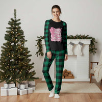 My God Is Stronger Than Breast Cancer Plaid Pajama Set Christian Support Gift