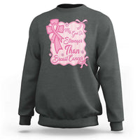 My God Is Stronger Than Breast Cancer Sweatshirt Christian Support Gift