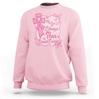 My God Is Stronger Than Breast Cancer Sweatshirt Christian Support Gift