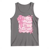 My God Is Stronger Than Breast Cancer Tank Top Christian Support Gift