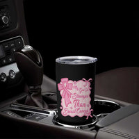 My God Is Stronger Than Breast Cancer Tumbler Cup Christian Support Gift